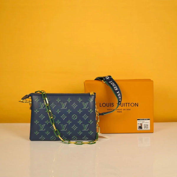 LV Coussin Bag With OG Box & Dust Bag (Navy Green - 896)