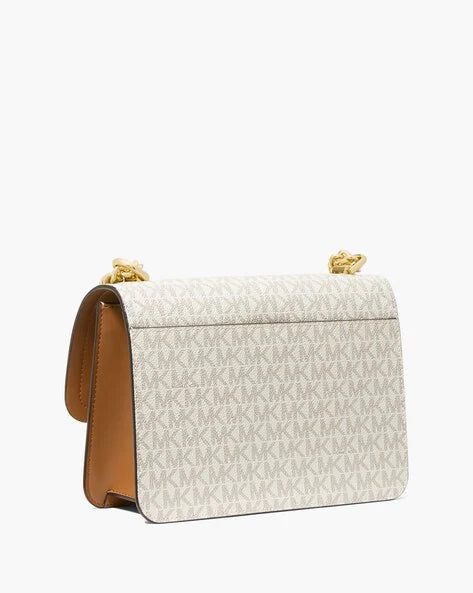 MK Heather Shoulder Bag With OG Box & Dust Bag (White - 177)