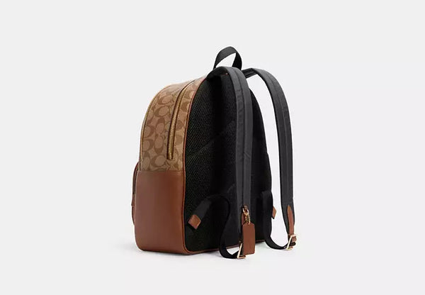 Court Backpack In Signature Canvas With Dust Bag (Camel-279)